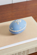 Load image into Gallery viewer, Wedgwood Blue Jasperware Cherub Egg Trinket Box
