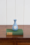 Load image into Gallery viewer, Wedgwood Blue Jasperware Bud Vase with Flower Motif

