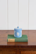 Load image into Gallery viewer, Vintage Wedgwood Blue Jasperware Lidded Container
