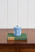 Load image into Gallery viewer, Vintage Wedgwood Blue Jasperware Lidded Container
