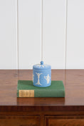 Load image into Gallery viewer, Vintage Wedgwood Blue Jasperware Lidded Container
