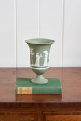 Load image into Gallery viewer, RARE Wedgwood Jasperware Sage Green Footed Vase
