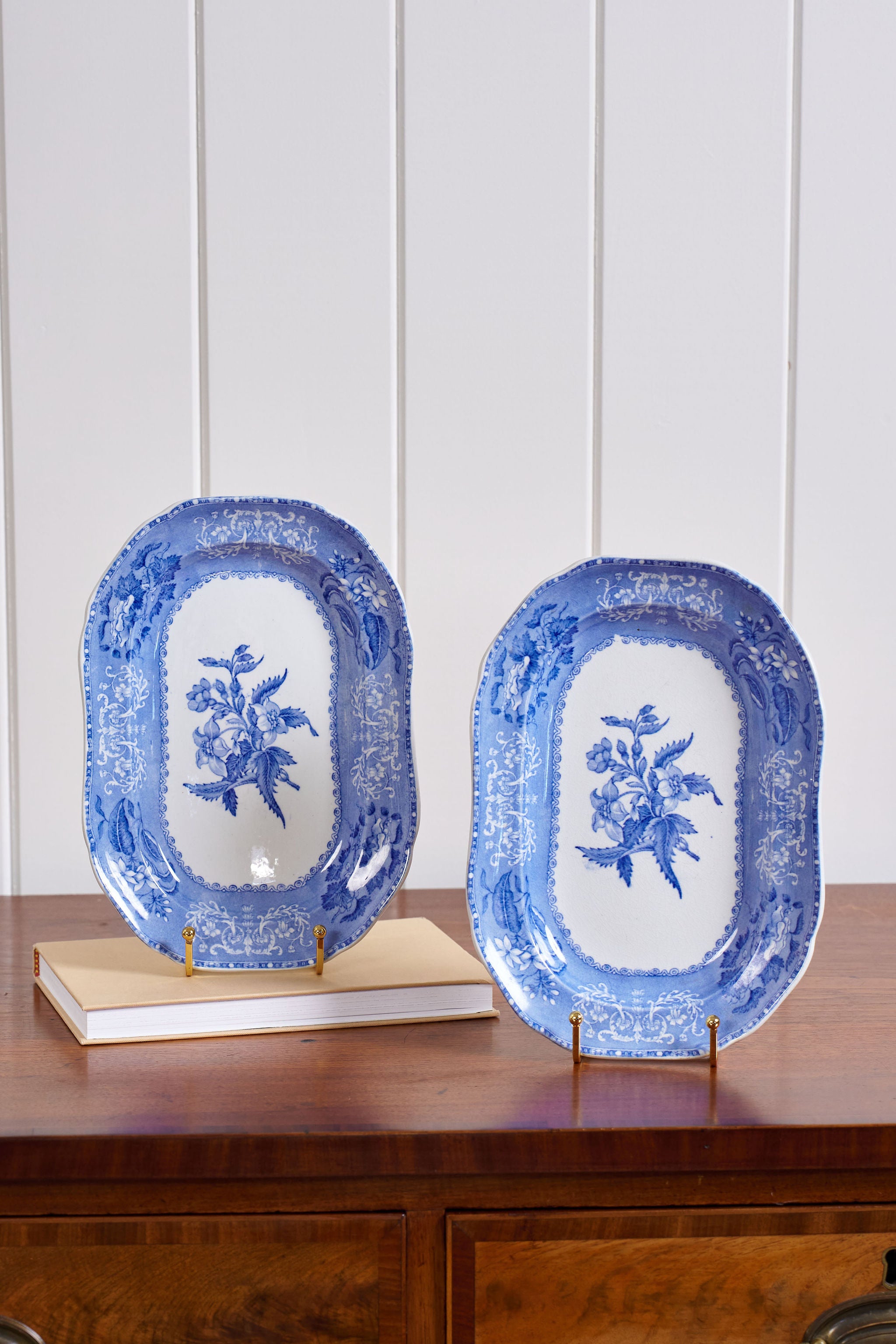 PAIR of Spode Camilla Rose Vegetable Dish (c. 1915)