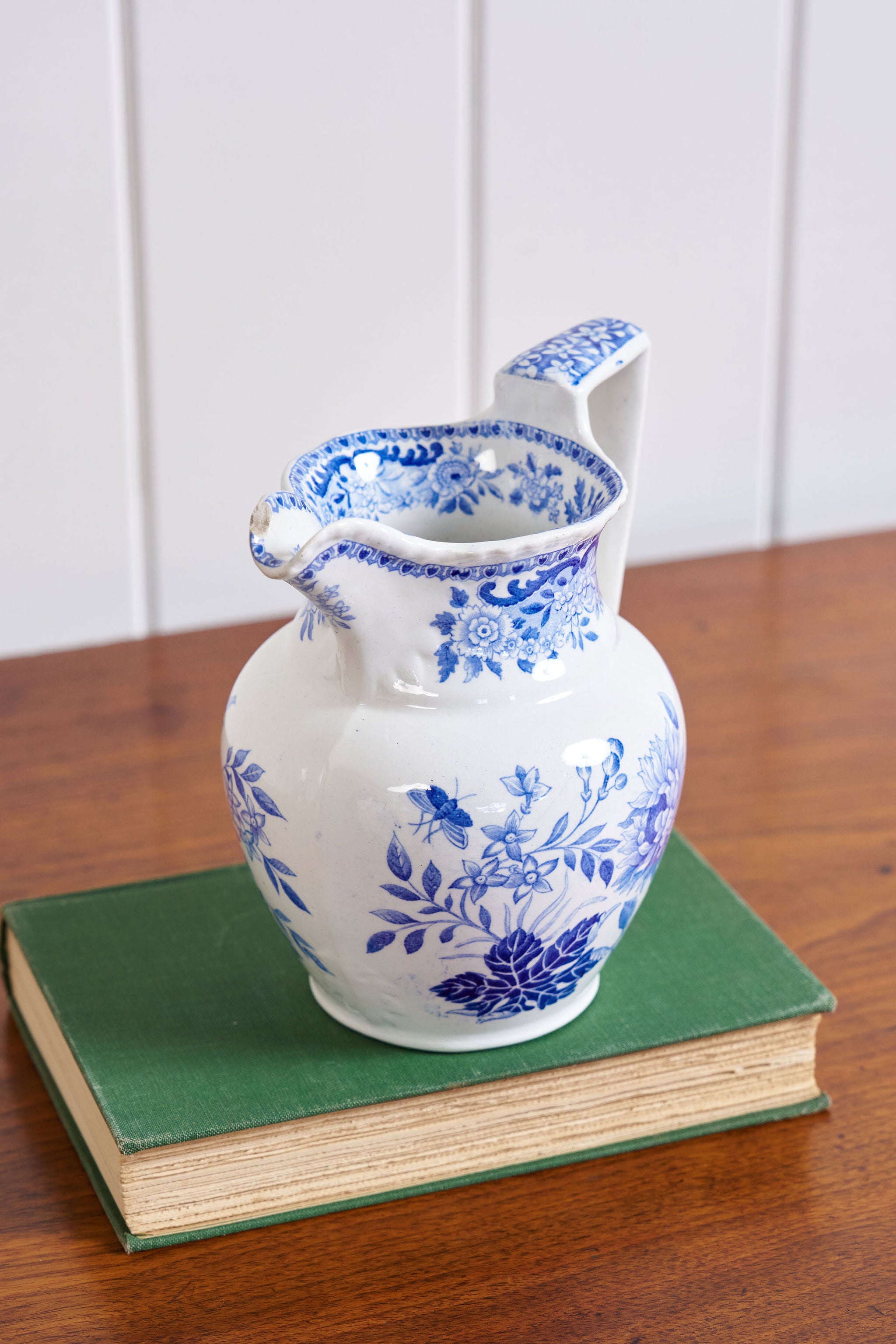 Spode Blue + White Transferware Pitcher