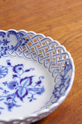 Load image into Gallery viewer, Carl Teichert Meissen Blue Onion Reticulated Shallow Bowl (c. 1875)

