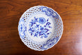 Load image into Gallery viewer, Carl Teichert Meissen Blue Onion Reticulated Shallow Bowl (c. 1875)
