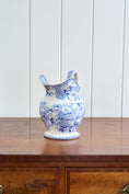Load image into Gallery viewer, Antique English Transferware Blue + White Pitcher
