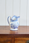 Load image into Gallery viewer, Antique English Transferware Blue + White Pitcher
