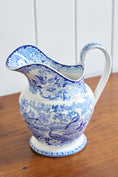 Load image into Gallery viewer, Antique English Transferware Blue + White Pitcher
