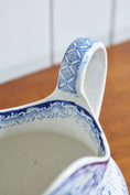 Load image into Gallery viewer, Antique English Transferware Blue + White Pitcher
