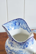 Load image into Gallery viewer, Antique English Transferware Blue + White Pitcher
