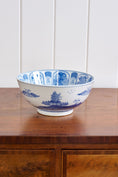 Load image into Gallery viewer, Vintage Blue + White Patterned Chinese Bowl
