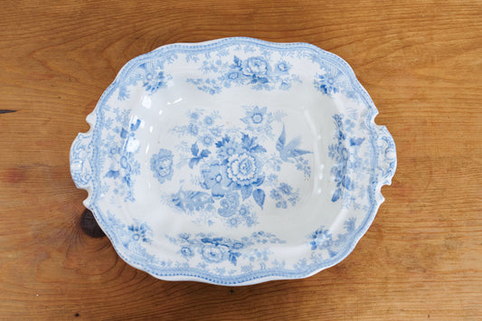 Antique Asiatic Pheasant Serving Dish 11.5”