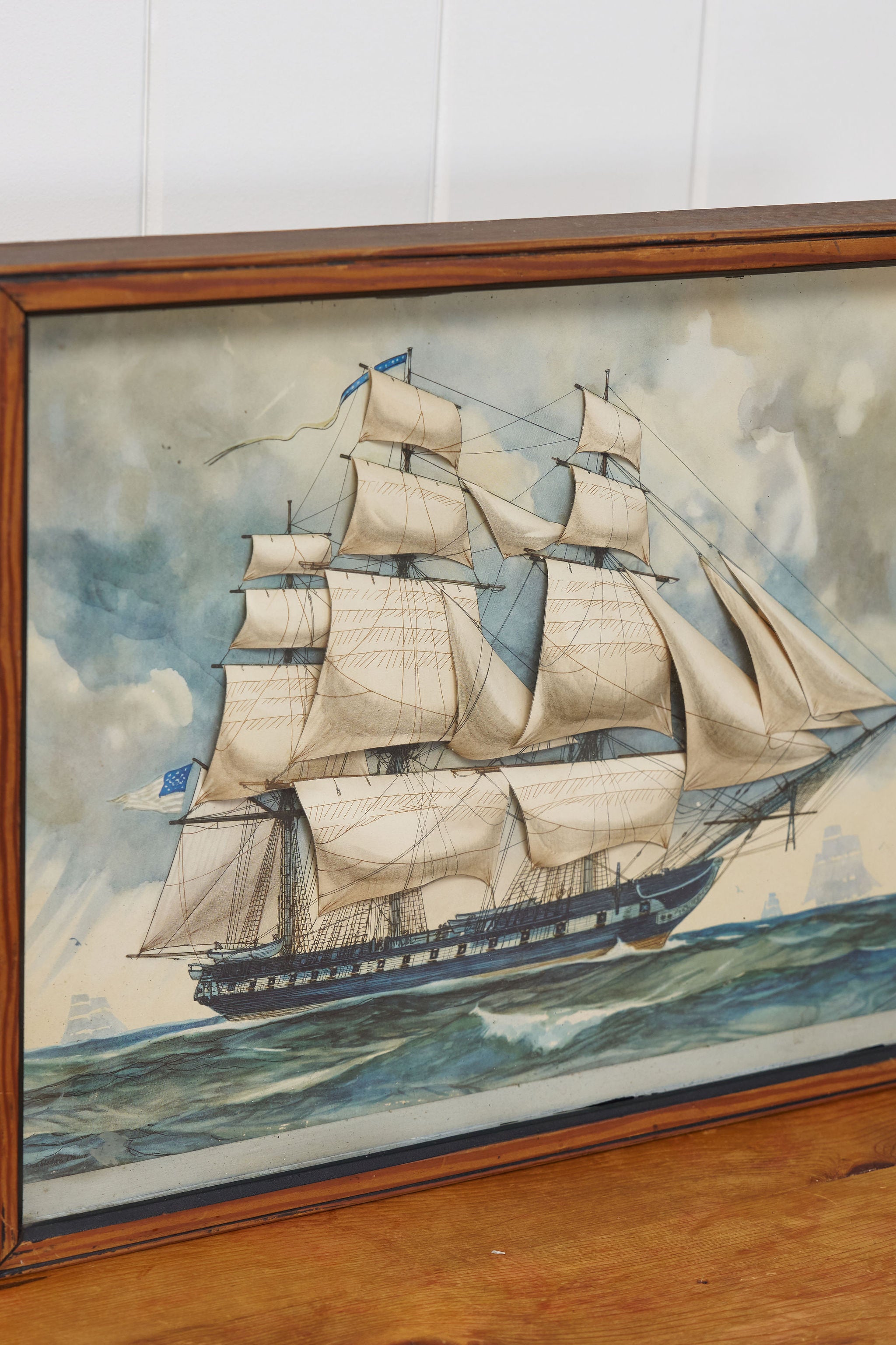 US Ship Diorama by Gordan Grant (1875-1962)