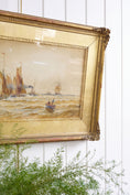Load image into Gallery viewer, Signed Boat Original Watercolor in Gilt Wood Frame
