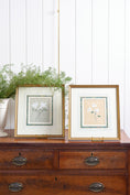 Load image into Gallery viewer, SET of 2 | Hand Painted Florals with Marbled Mats

