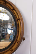 Load image into Gallery viewer, Regency Style Gilt Convex Porthole Mirror
