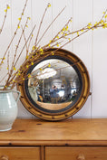 Load image into Gallery viewer, Regency Style Gilt Convex Porthole Mirror
