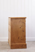 Load image into Gallery viewer, Petite English Pine Two-Over-Three Chest with Scalloped Apron
