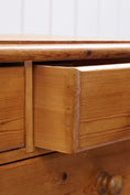 Load image into Gallery viewer, Petite English Pine Two-Over-Three Chest with Scalloped Apron
