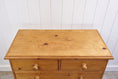 Load image into Gallery viewer, Petite English Pine Two-Over-Three Chest with Scalloped Apron
