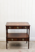 Load image into Gallery viewer, 19th-Century English Mahogany + Oak Inlay Two-Tier Server with Drawers

