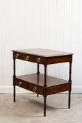 Load image into Gallery viewer, 19th-Century English Mahogany + Oak Inlay Two-Tier Server with Drawers
