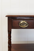 Load image into Gallery viewer, 19th-Century English Mahogany + Oak Inlay Two-Tier Server with Drawers
