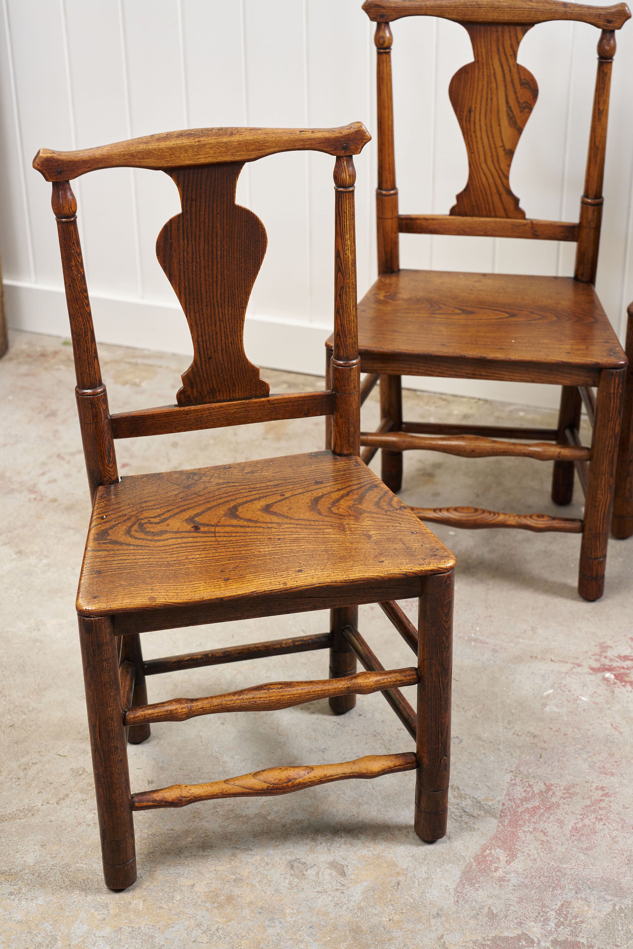 SET OF 6 | English Carved Oak Dining Chairs