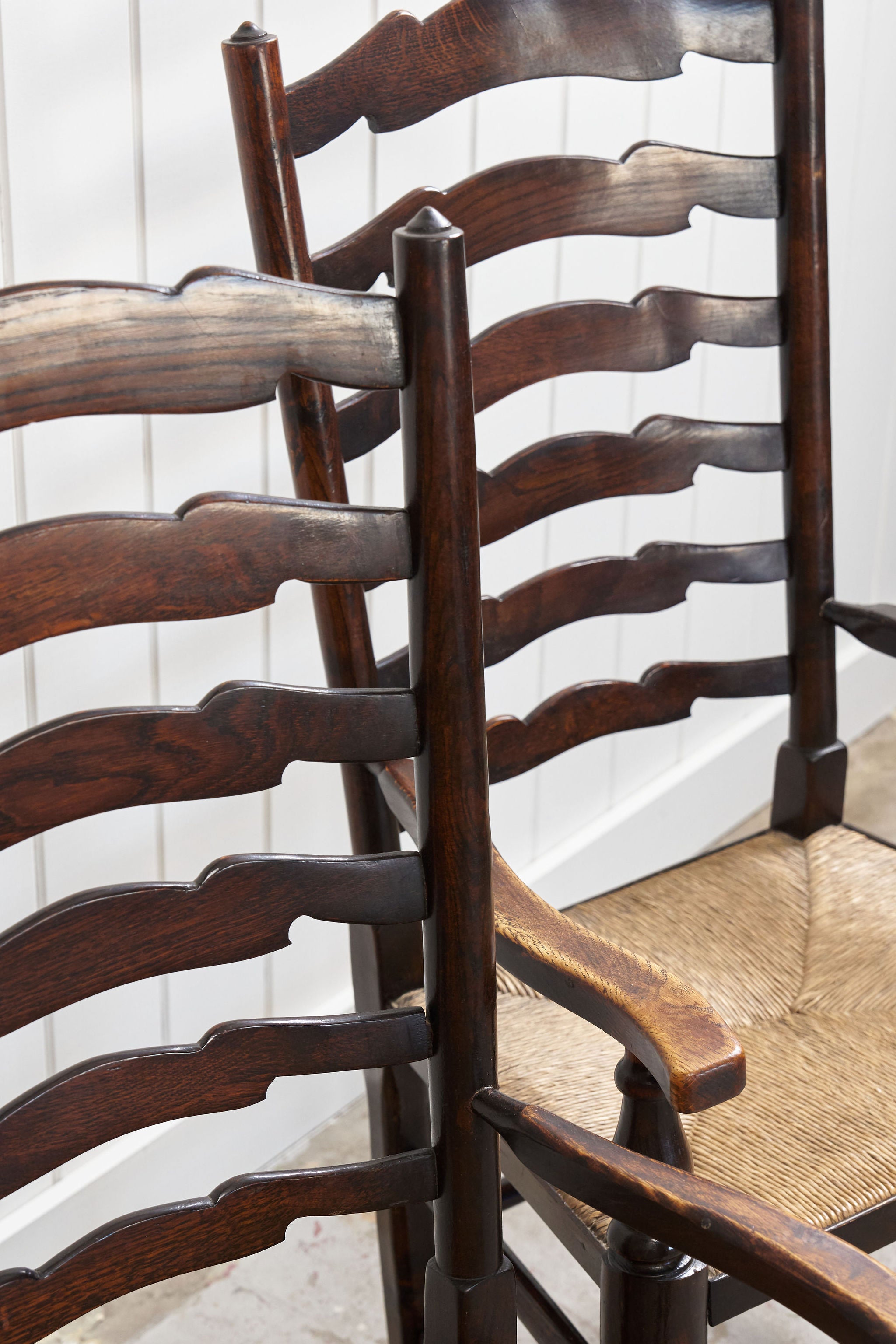 SET OF 8 | Classic English Lancaster Ladderback Chairs