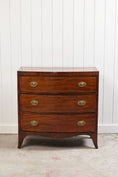 Load image into Gallery viewer, 19th Century Inlaid Mahogany Bowfront 3 Drawer Bachelor's Chest
