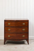Load image into Gallery viewer, 19th Century Inlaid Mahogany Bowfront 3 Drawer Bachelor's Chest
