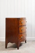 Load image into Gallery viewer, 19th Century Inlaid Mahogany Bowfront 3 Drawer Bachelor's Chest
