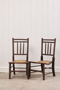 Load image into Gallery viewer, Pair of RARE Antique Bobbin Children's Chairs (c. 1890)
