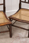 Load image into Gallery viewer, Pair of RARE Antique Bobbin Children's Chairs (c. 1890)
