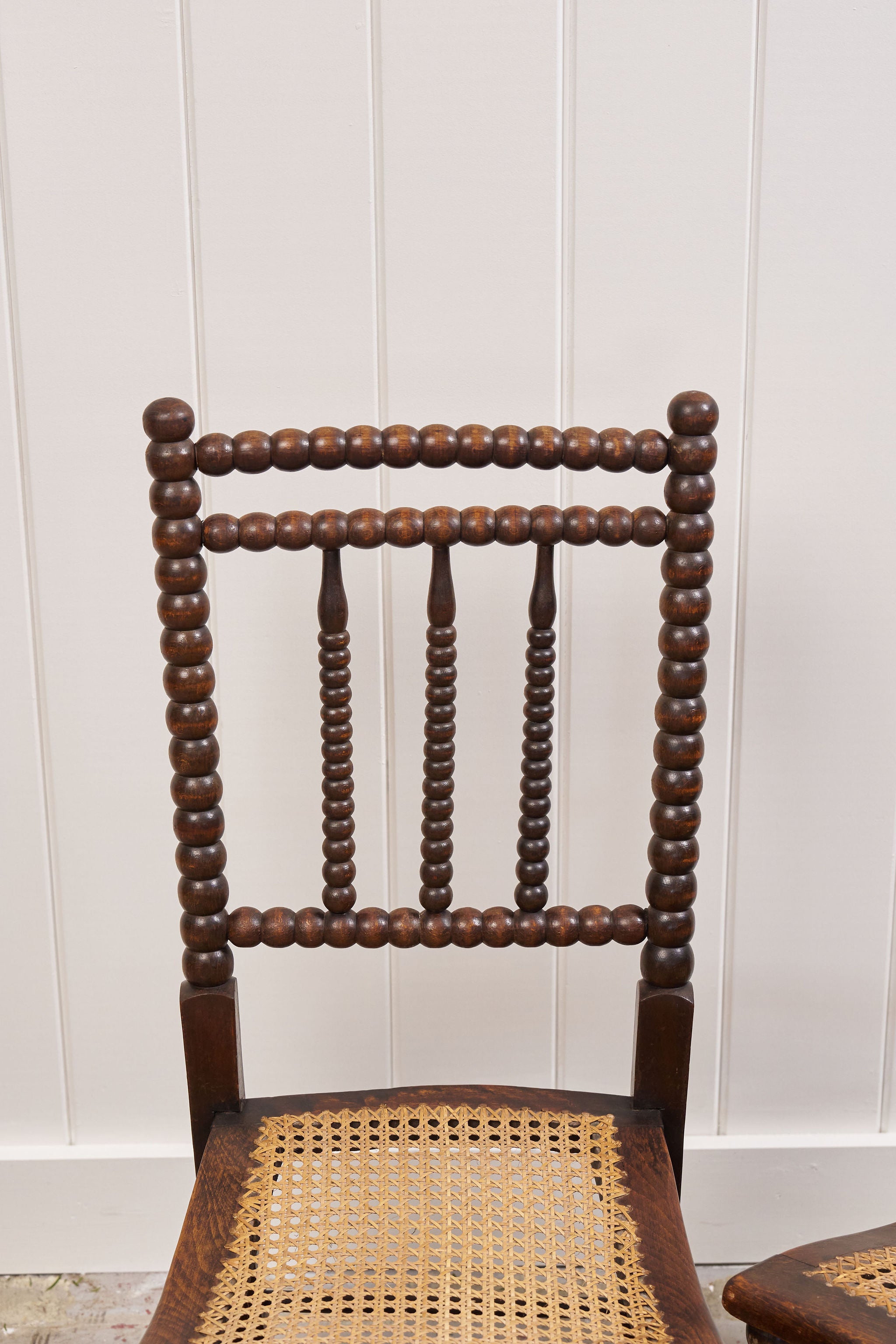 Pair of RARE Antique Bobbin Children's Chairs (c. 1890)