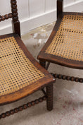 Load image into Gallery viewer, Pair of RARE Antique Bobbin Children's Chairs (c. 1890)
