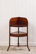 Load image into Gallery viewer, Antique Mahogany Corner Washstand
