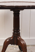 Load image into Gallery viewer, Carved Mahogany Chippendale Tilt-Top Pie Crust Side Table
