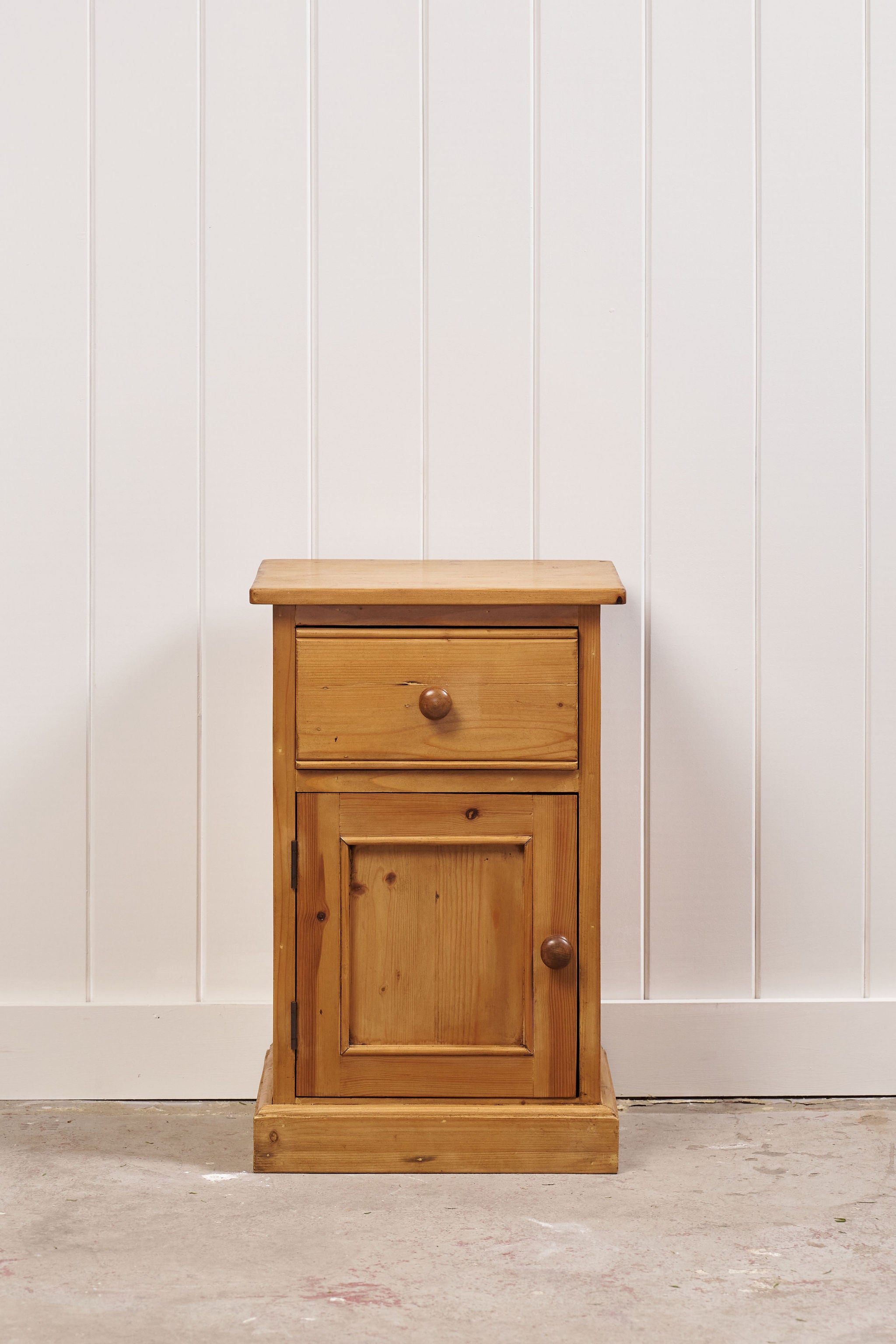 19th Century English Pine Bedside Cupboard