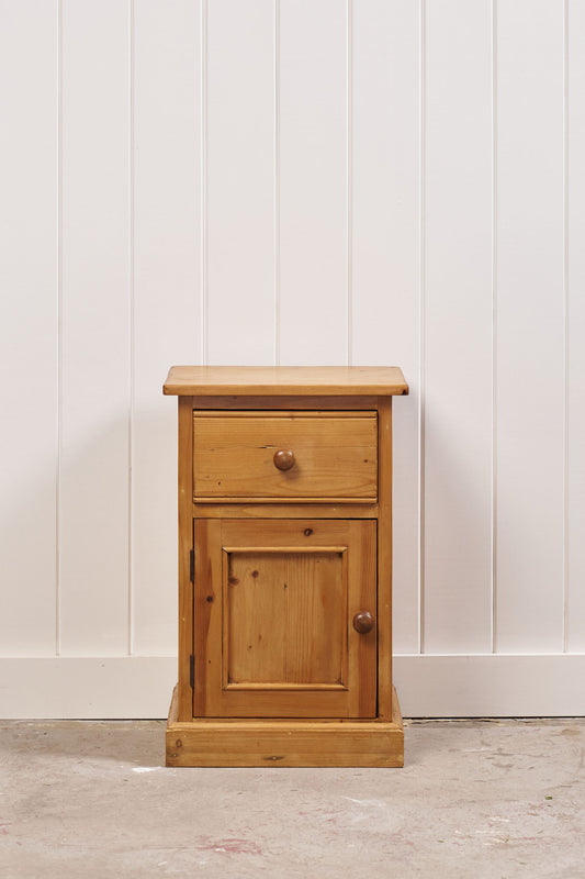 19th Century English Pine Bedside Cupboard