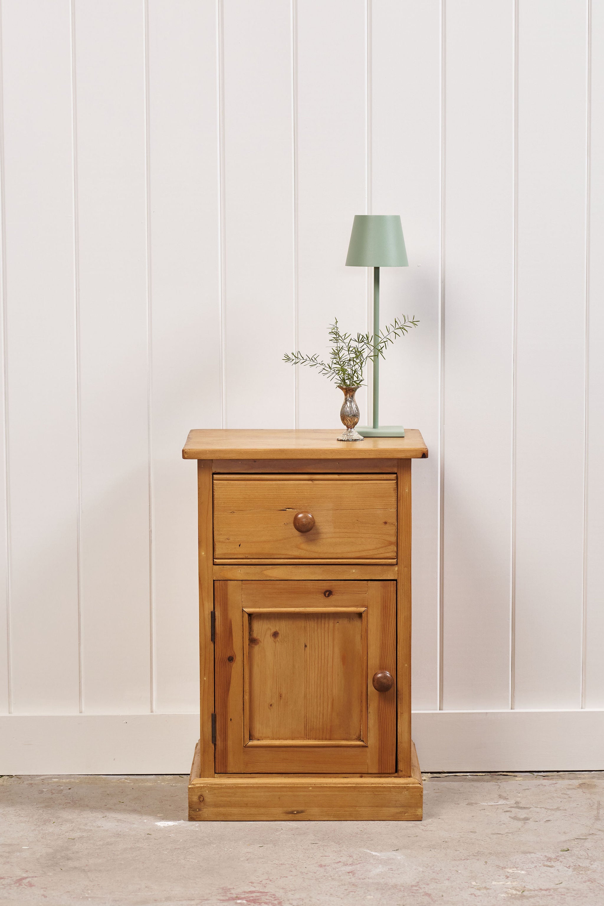 19th Century English Pine Bedside Cupboard