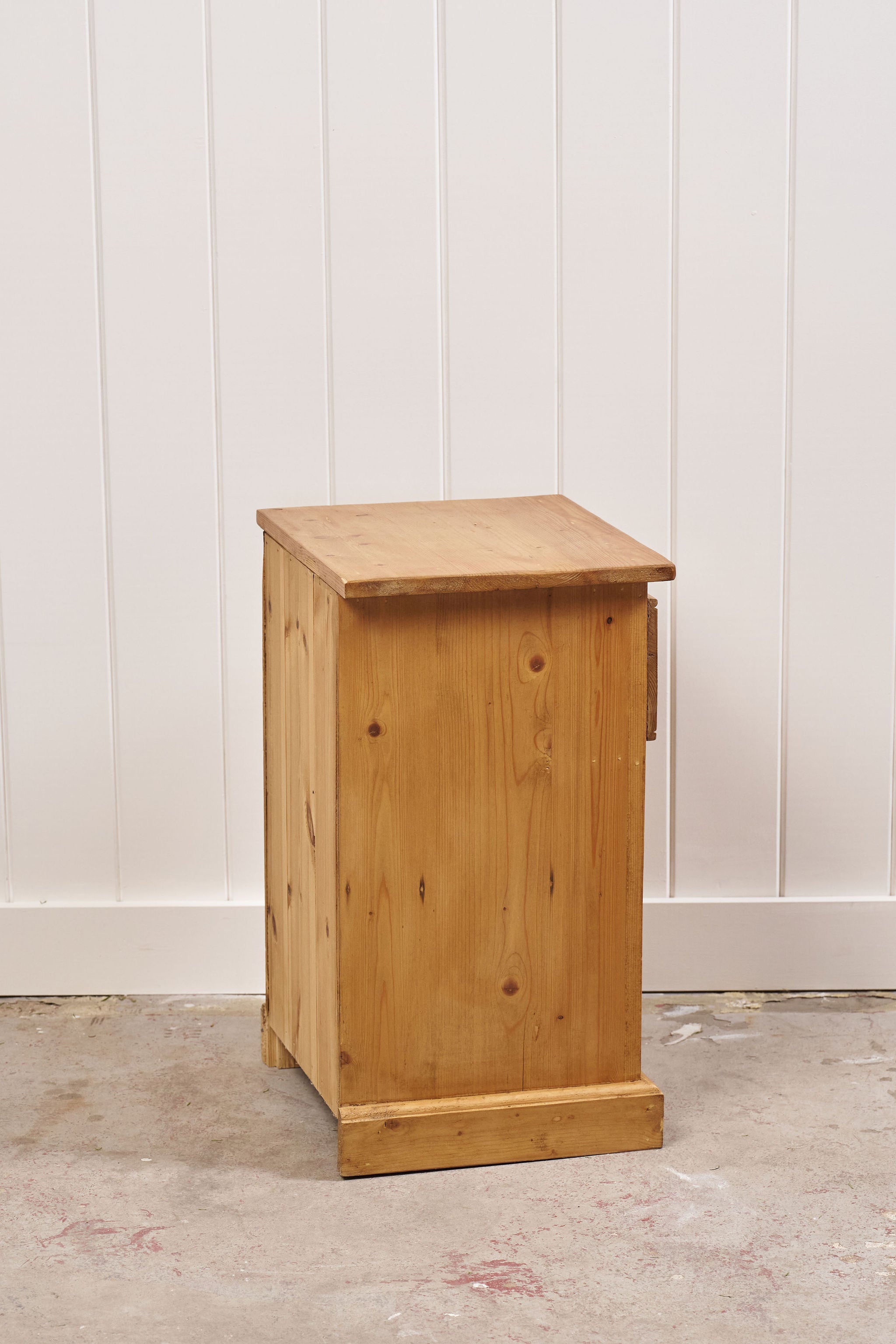 19th Century English Pine Bedside Cupboard