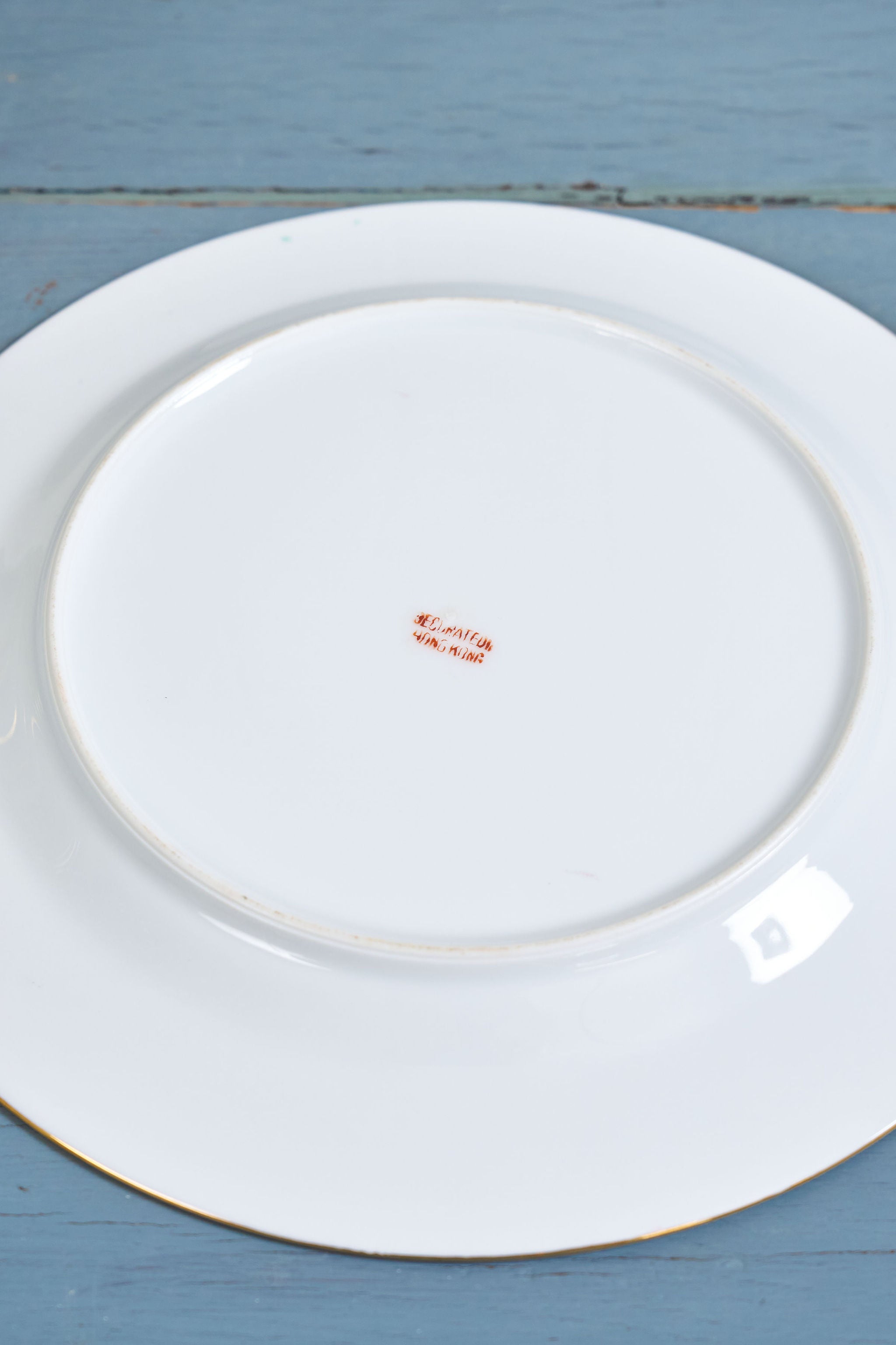 SET of 12 | Early 20th Century Rose Medallion Celebration Dinner Plates