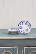 Load image into Gallery viewer, SET of 7 | Antique Burley & Co. Chicago x Copeland Plates in ‘Verbena’ Pattern (c. 1883)

