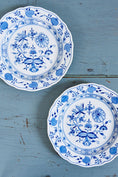 Load image into Gallery viewer, SET of 2 | Meissen Blue Onion Salad Plates (stamped swords)
