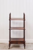 Load image into Gallery viewer, William IV Early 19th Century Rosewood Three-Tier Whatnot with Brass Gallery
