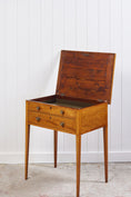 Load image into Gallery viewer, 19th Century Blonde Oak Lift-Top Desk with Green Leather Top
