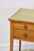Load image into Gallery viewer, 19th Century Blonde Oak Lift-Top Desk with Green Leather Top
