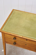 Load image into Gallery viewer, 19th Century Blonde Oak Lift-Top Desk with Green Leather Top
